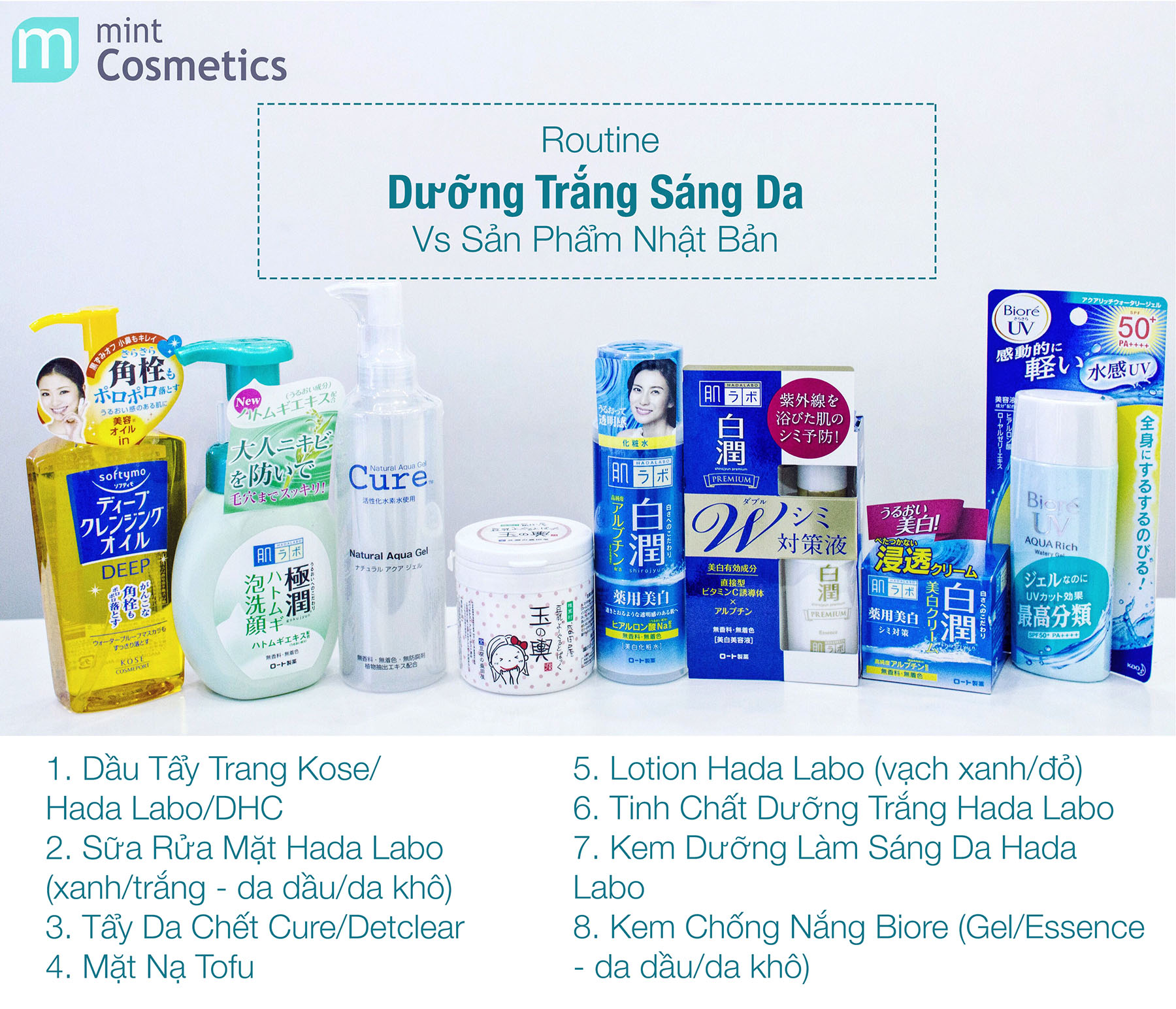 Routine dưỡng trắng da hiệu quả